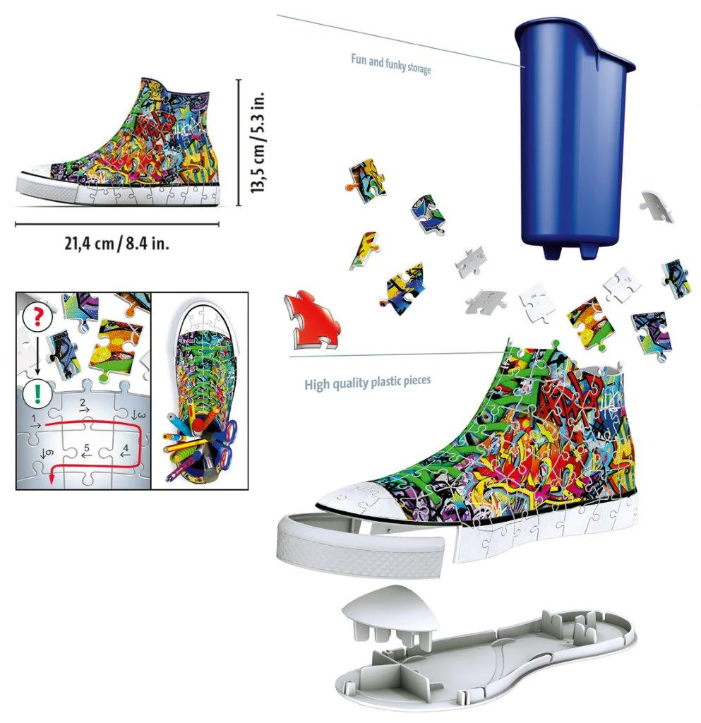 Ravensburger Sneakers Graffiti 108 Piece 3D Puzzle - Image 4