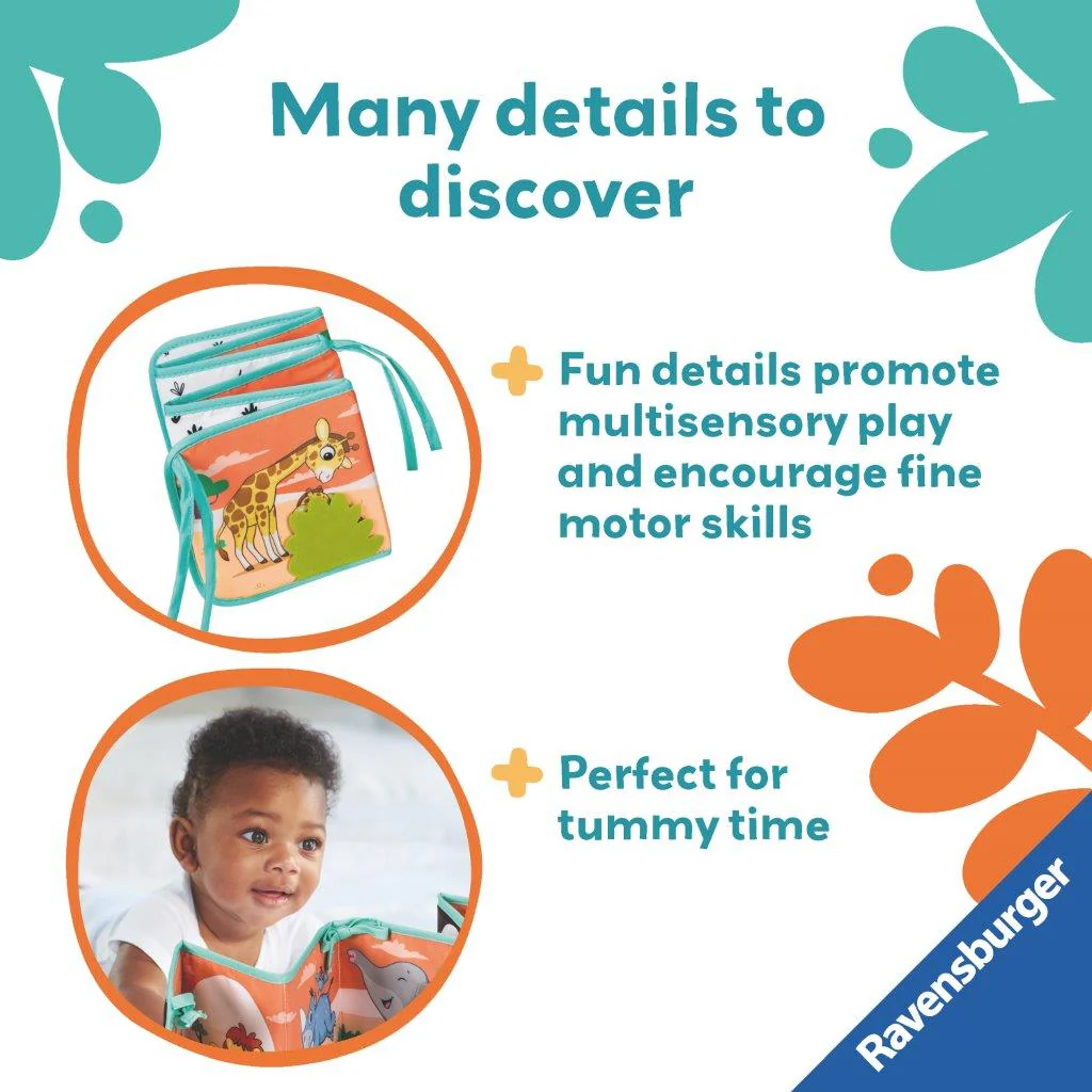 Ravensburger Tummy Time Wild Animals Soft Activity Book - Image 6