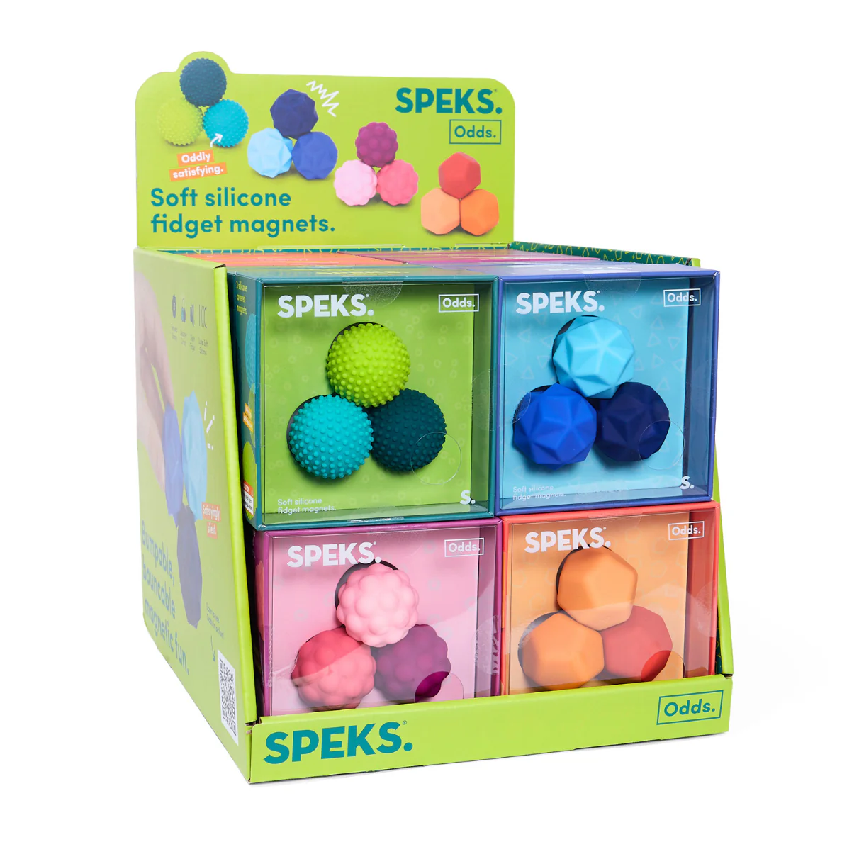 Speks ODDS Green Dots Magnetic Silicone Fidget Toy 3 Pack - Image 3
