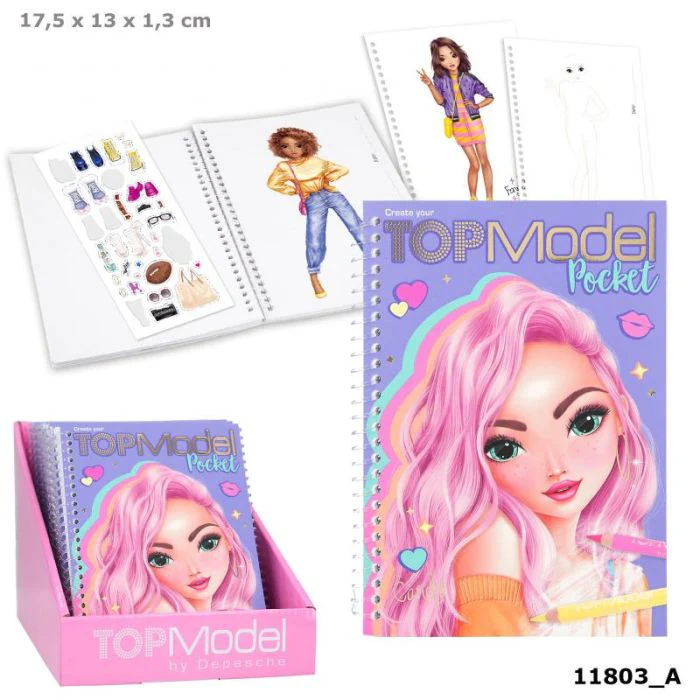 TOPModel Pocket Colouring Book - Image 2
