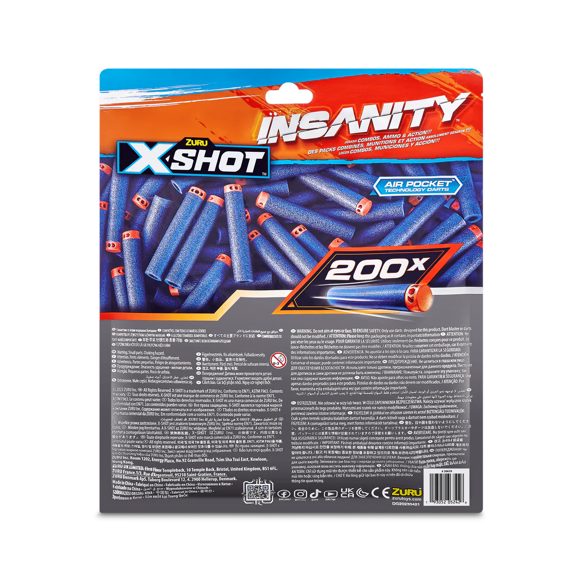 Xshot Insanity 200 Pack Refill Darts Foilbag - Image 2